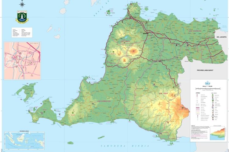 Peta Provinsi Banten.