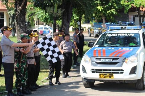 Aparat Pakai Motor Keliling Pemalang Antisipasi Massa yang Tak Puas Hasil Pemilu