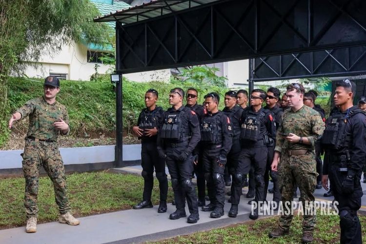 Paspampres Latihan Bareng Pasukan Elite Marinir AS, Saling Tukar Pengalaman Terbaik