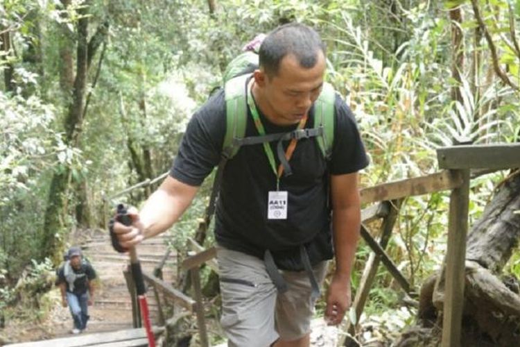 Ilustrasi mendaki gunung