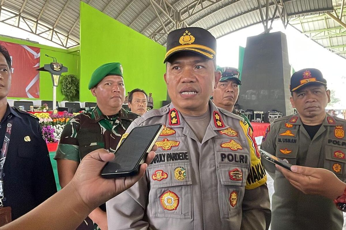 Plh Polresta Bandung AKBP Maruly Pardede saat ditemui usai memimpin Apel Pasukan di Dome Balerame, Soreang, Kabupaten Bandung, Jawa Barat, Selasa (20/8/2024)