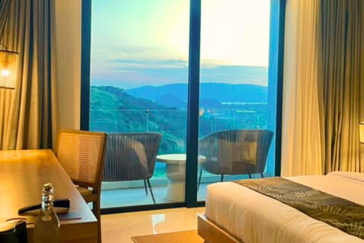 Pemandangan dari kamar yang didapatkan para tamu ketika menginap di Truntum Boutique Mandalika. 