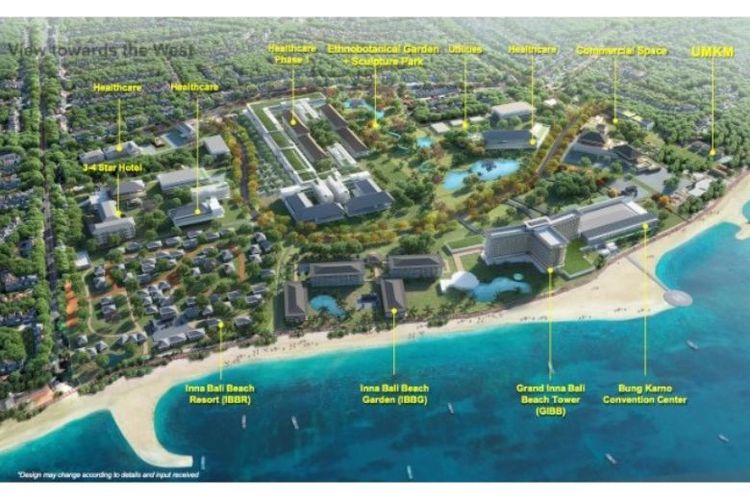 Perencanaan pembangunan Kawasan Ekonomi Khusus (KEK) Kesehatan dan Pariwisata pertama di Indonesia, yakni di Sanur, Bali