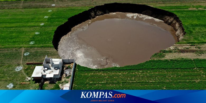 Muncul Sinkhole Berdiameter 60 Meter di Meksiko, Ini Kesaksian Warga