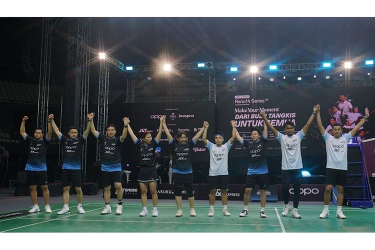 Momen bersejarah sembilan legenda bulu tangkis dalam satu lapangan di Indonesia.