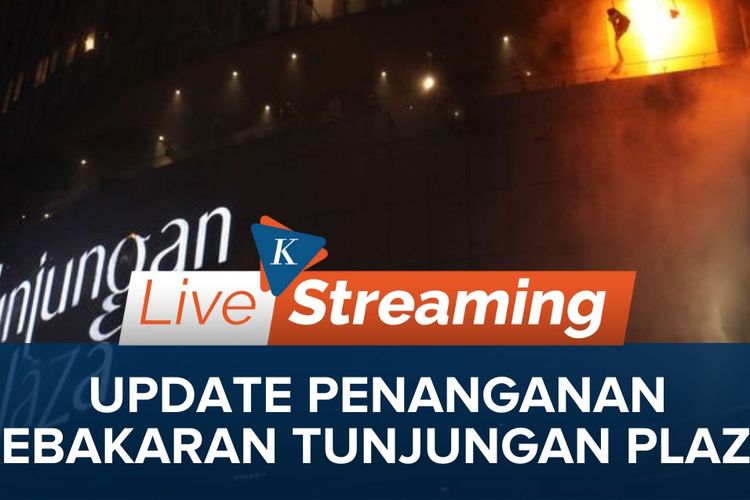Live report penanganan kebakaran Tunjungan Plaza Surabaya, Jawa Timur.