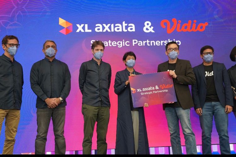 Acara peluncuran kerja sama XL Axiata dan Video, Rabu (6/4/2022)