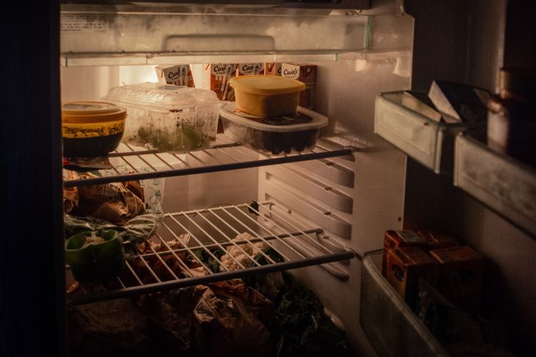 Menyimpan bahan makanan di dalam kulkas