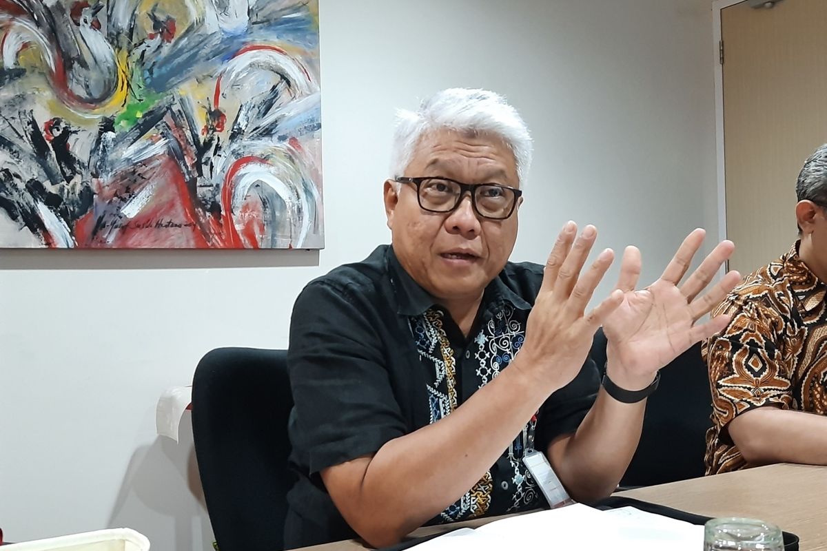 Direktur Utama PT Jakpro Dwi Wahyu Darwoto, di Kantor Jakpro, Thamrin City, Jakarta Pusat, Senin (25/11/2019)