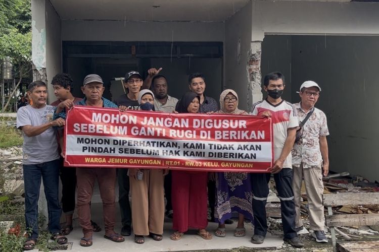 Warga Kampung Taman Pelangi yang belum dapat ganti rugi, Kamis (11/12/2025).
