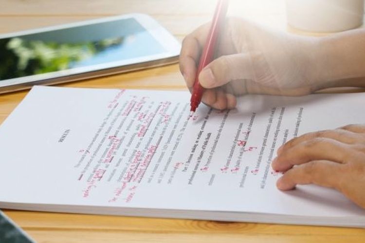 Ilustrasi mahasiswa sedang skripsi