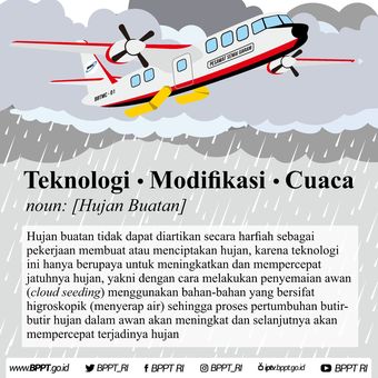 Ilustrasi hujan buatan BPPT