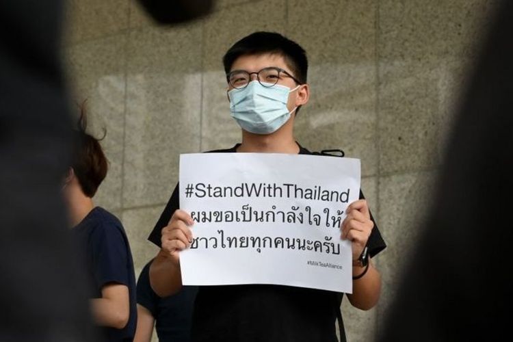 Joshua Wong menyatakan solidaritasnya pada Thailand.