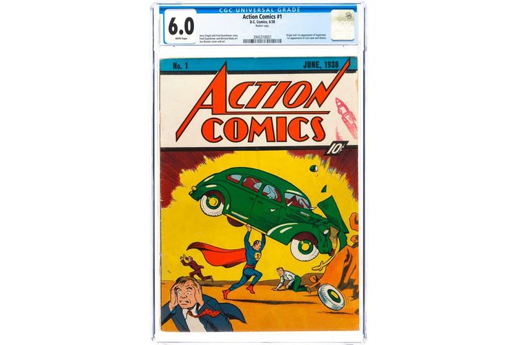 salinan Action Comics No. 1 yang menampilkan Superman