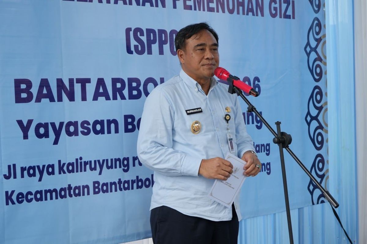Wakil Bupati (Wabup) Pemalang Nurkholes dalam peresmian&nbsp;Dapur Sekolah Penyelenggara Pemberian Makanan Bergizi Gratis (SPPG) ke-31 di Kecamatan Bantarbolang, Selasa (28/10/2025).