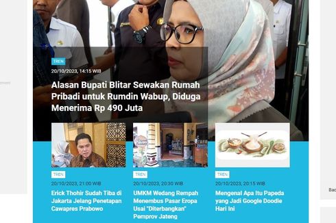 [POPULER TREN] Alasan Bupati Blitar Sewakan Rumah Pribadi untuk Rumdin Wabup | Update Suhu Panas di Indonesia