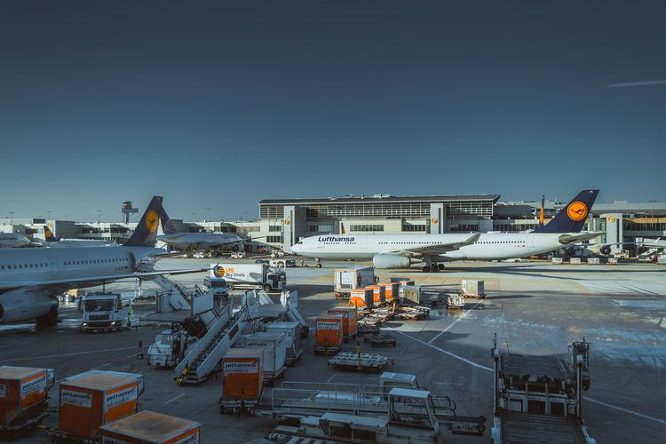 Ilustrasi Bandara Frankfurt di Jerman.