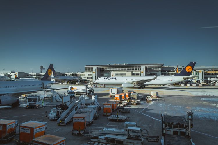 Ilustrasi Bandara Frankfurt di Jerman.