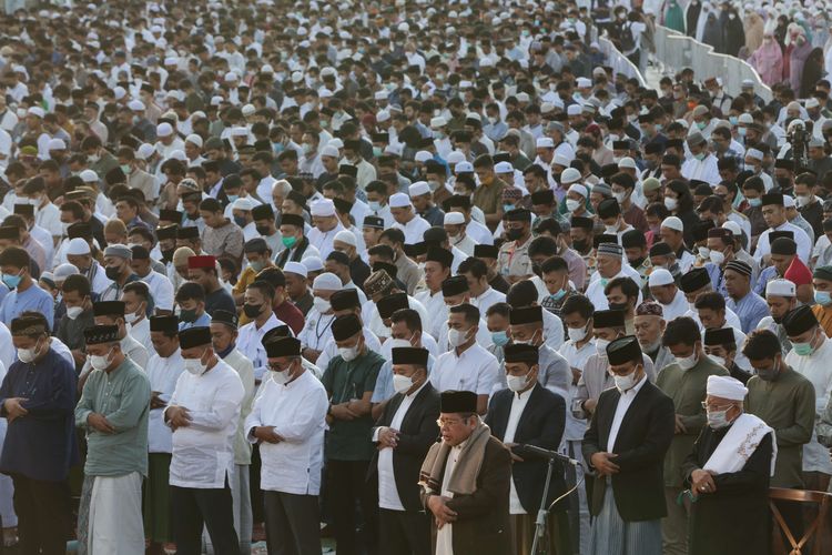 Ilustrasi shalat Idul Adha. 