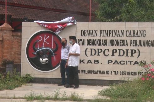 Kantor DPC PDI-P Pacitan Jadi Sasaran Vandalisme, Begini Penampakannya