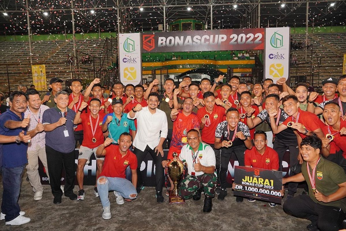 Persatuan Sepak Bola Angkatan Darat (PSAD) Bukit Barisan berhasil menjadi juara pertama pada Bonas Cup 2022.