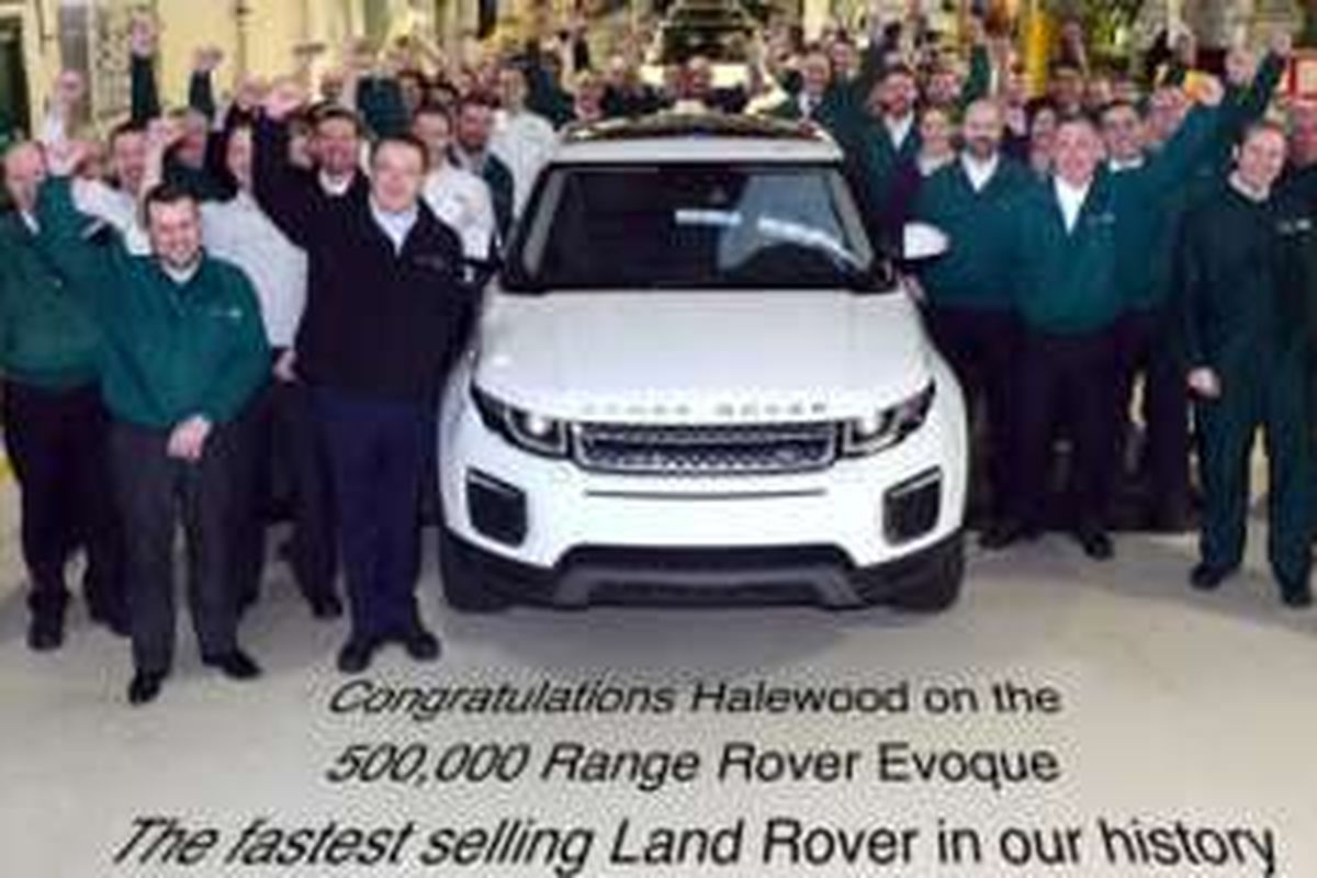 Perayaan produksi ke-500.000 unit Range Rover Evoque
