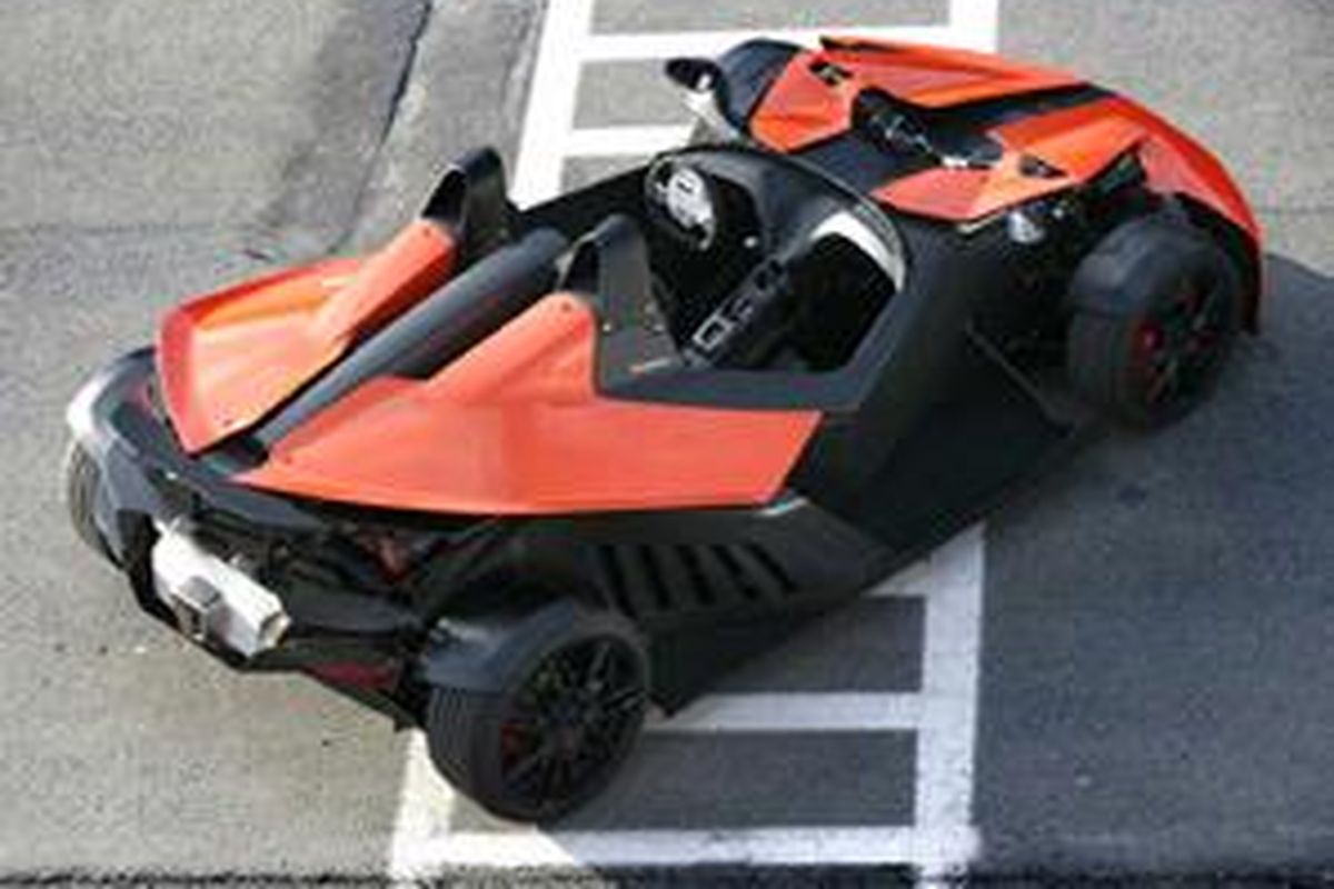 Mobil balap bernama X-Bow yang merupakan produk mobil pertama KTM, hasil kerjasama dengan Volkswagen. Kini KTM tengah menyiapkan sebuah SUV bernama Haflinger untuk diterjunkan dalam ajang rally Paris Dakkar.