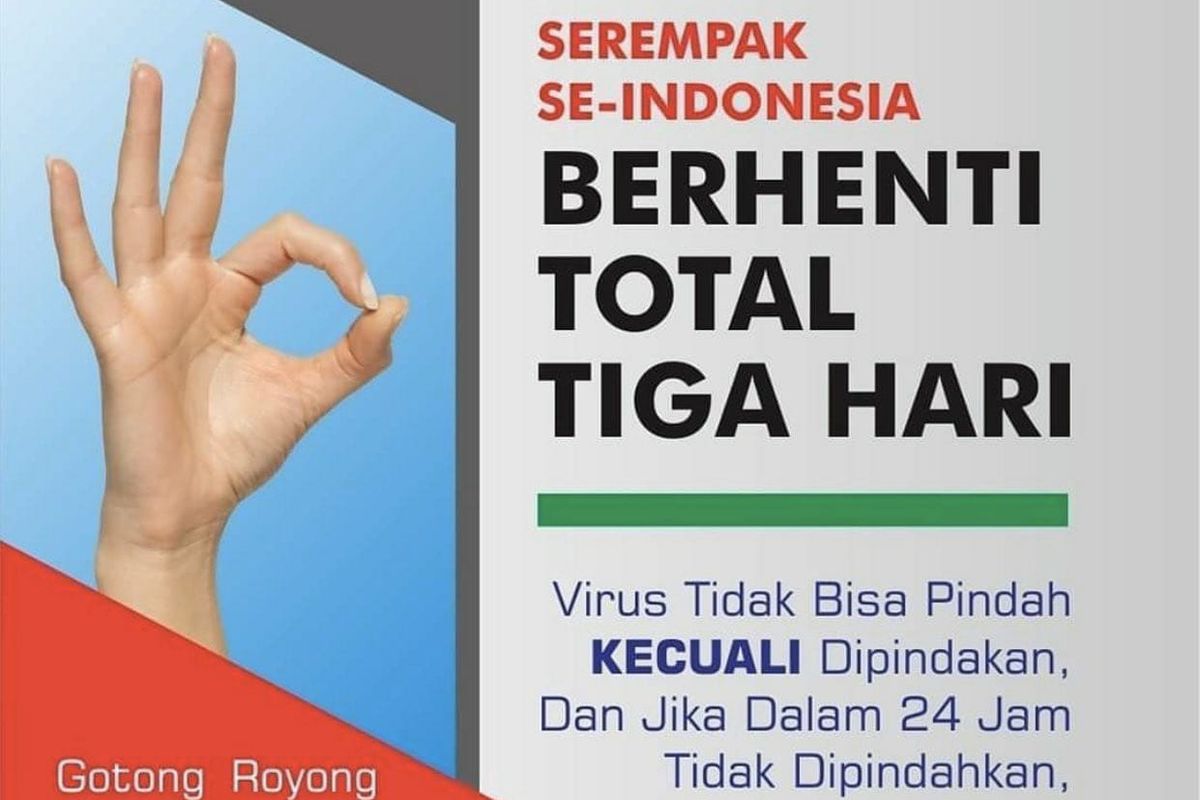 Ajakan berhenti total tiga hari yang viral.