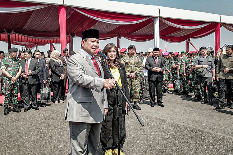 Menteri Pertahanan RI Prabowo Subianto tetapkan 2.497 orang komponen cadangan (Komcad) angkatan ke-III di Pusdiklatpassus, Batujajar, Kabupaten Bandung Barat (KBB), Jawa Barat pada Jumat (11/8/2023).