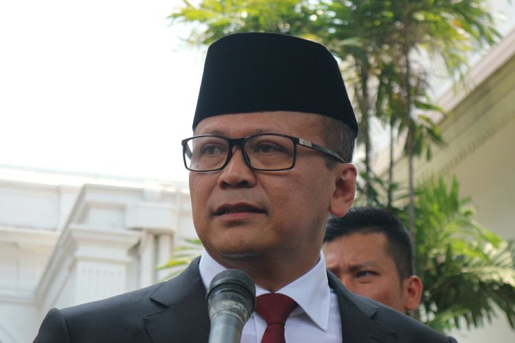 Menteri Kelautan dan Perikanan Edhy Prabowo usai dilantik Presiden Joko Widodo