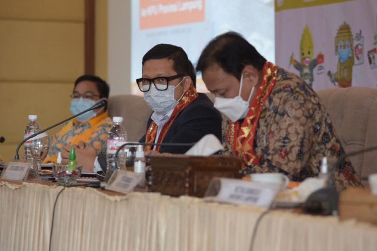 Ketua Komisi II DPR RI Ahmad Doli Kurnia Tandjung di sela-sela memimpin Kunjungan Kerja Spesifik Komisi II DPR RI ke Bandarlampung, Lampung, Rabu (3/2/2021). 
