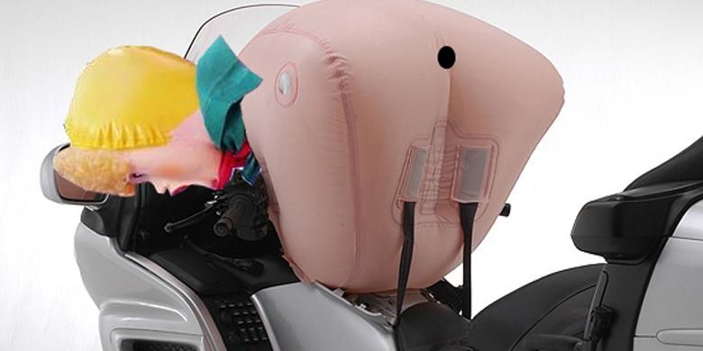 Airbag di Motor Honda Goldwing.