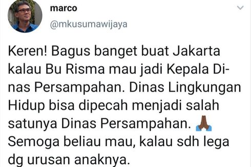 6 Fakta Twit Anggota TGUPP Anies Baswedan Dinilai Serang Risma, Dilatarbelakangi Kunjungan Kerja hingga Akan Dibawa ke Ranah Hukum