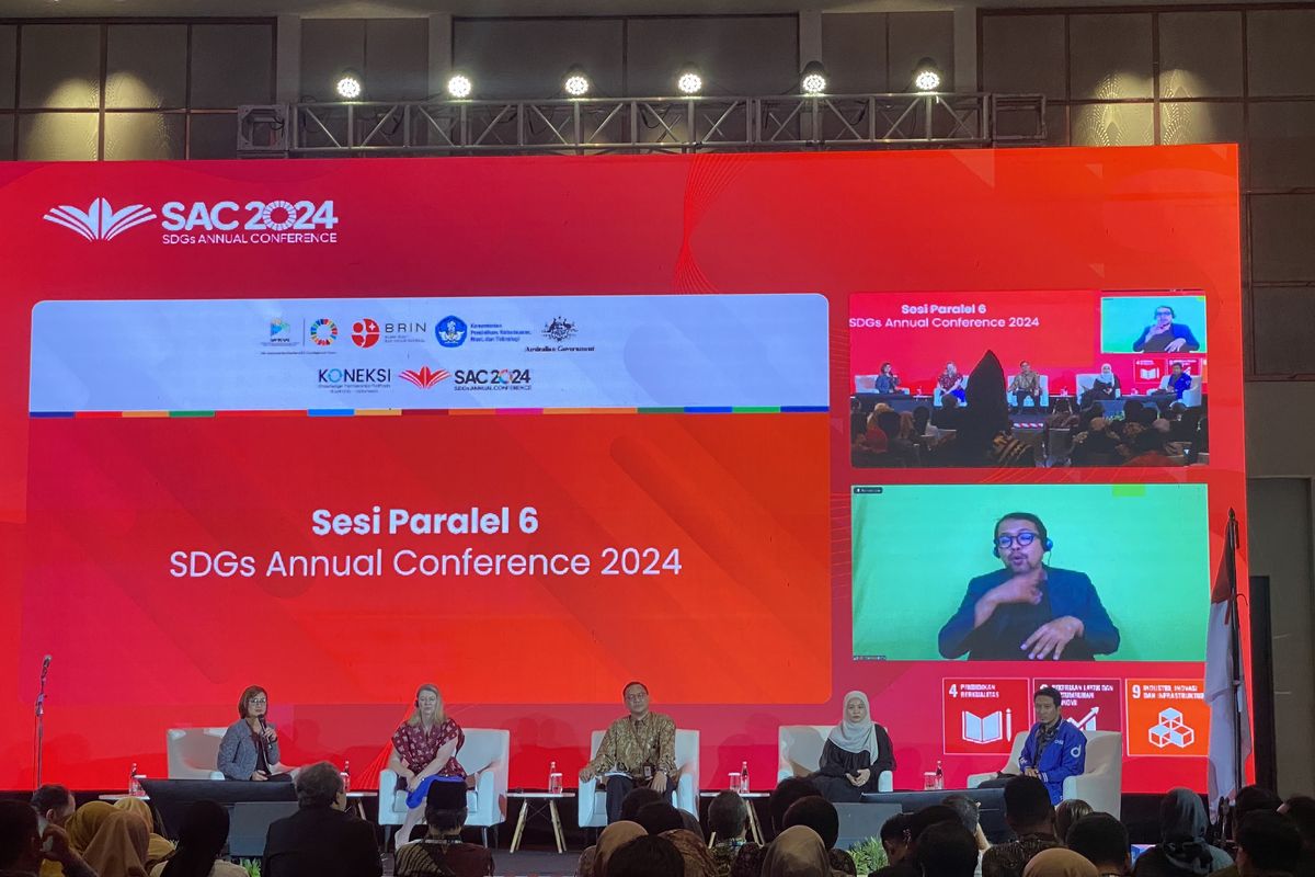 Acara SDGs Annual Conference (SAC) 2024 di Jakarta, Selasa (8/10/2024). 