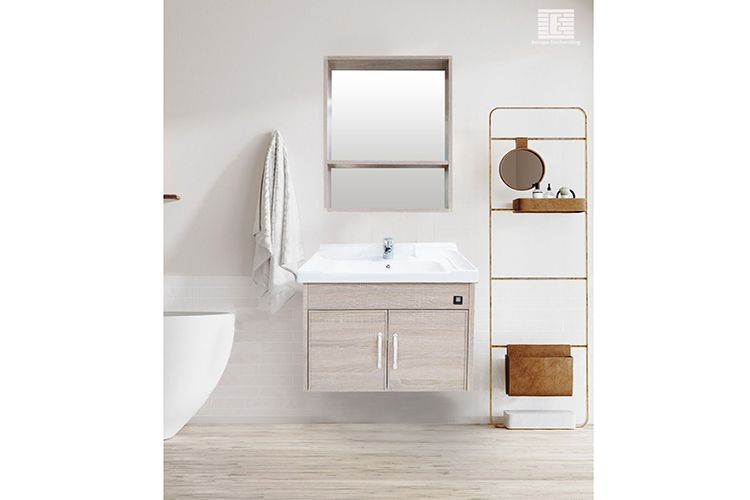 Wastafel kabinet dapat menyiasati ruang terbatas pada kamar mandi berkonsep minimalis.