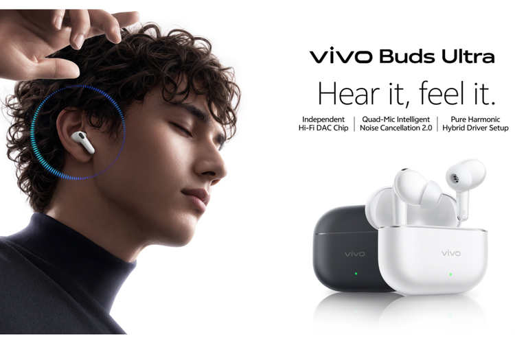 TWS Vivo Buds Ultra Meluncur dengan ANC dan Baterai Tahan hingga 50 Jam