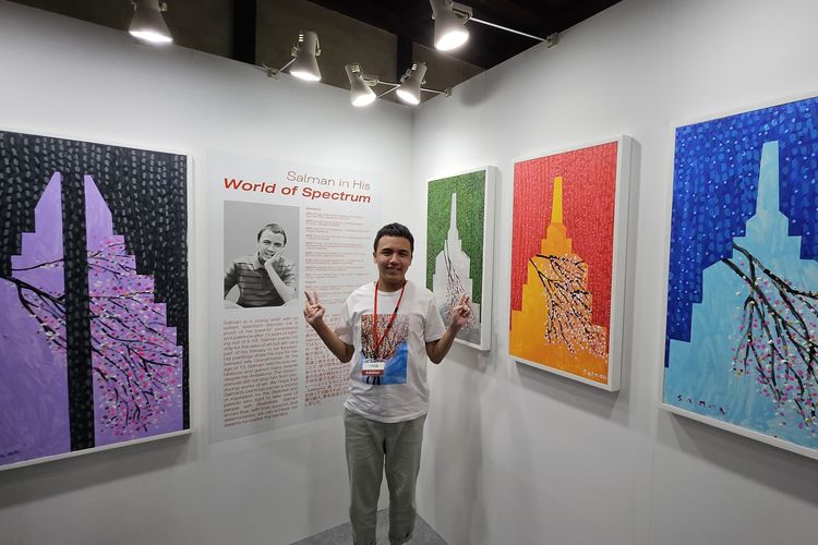 Muhammad Salman Farisyi, murid kelas 9 yang karya lukisnya ditampilkan di pameran internasional di Jepang pada Oktober dan Desember 2023 lalu.
