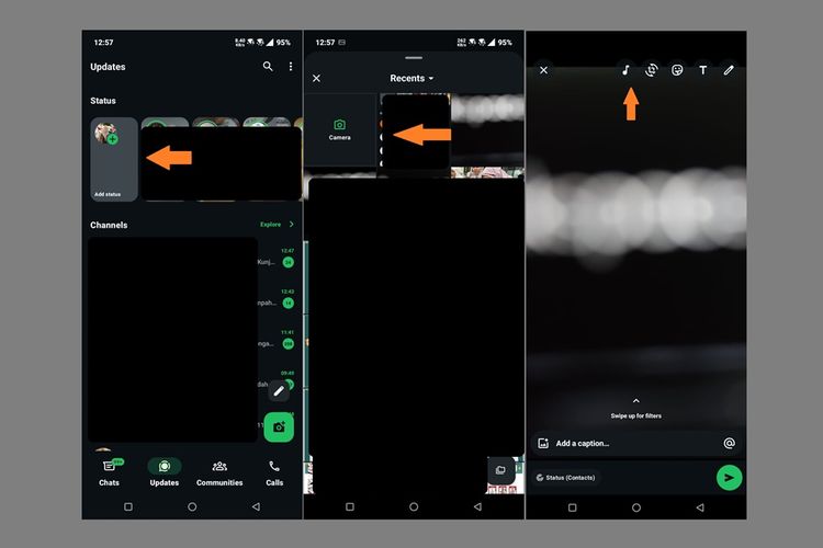 Cara menambahkan musik ke WhatsApp status
