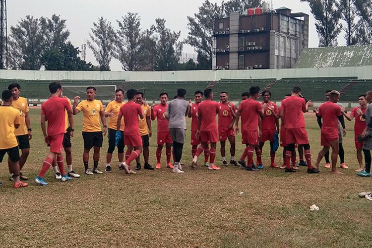 Tim Barito Putera, setelah menjalani sesi latihan di Stadion Siliwangi, Kota Bandung, Kamis (5/9/2019) petang WIB. 
