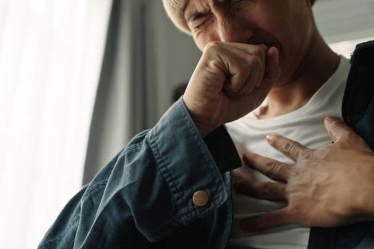 Ilustrasi sesak napas.