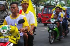 Tidak Pakai Helm, Peserta Kampanye Golkar Ditilang