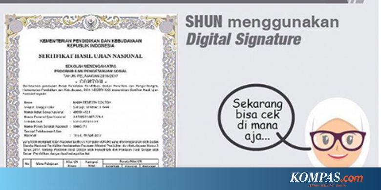 Komentar Berita Serfitikat Hasil Un Kini Gunakan Penanda Digital