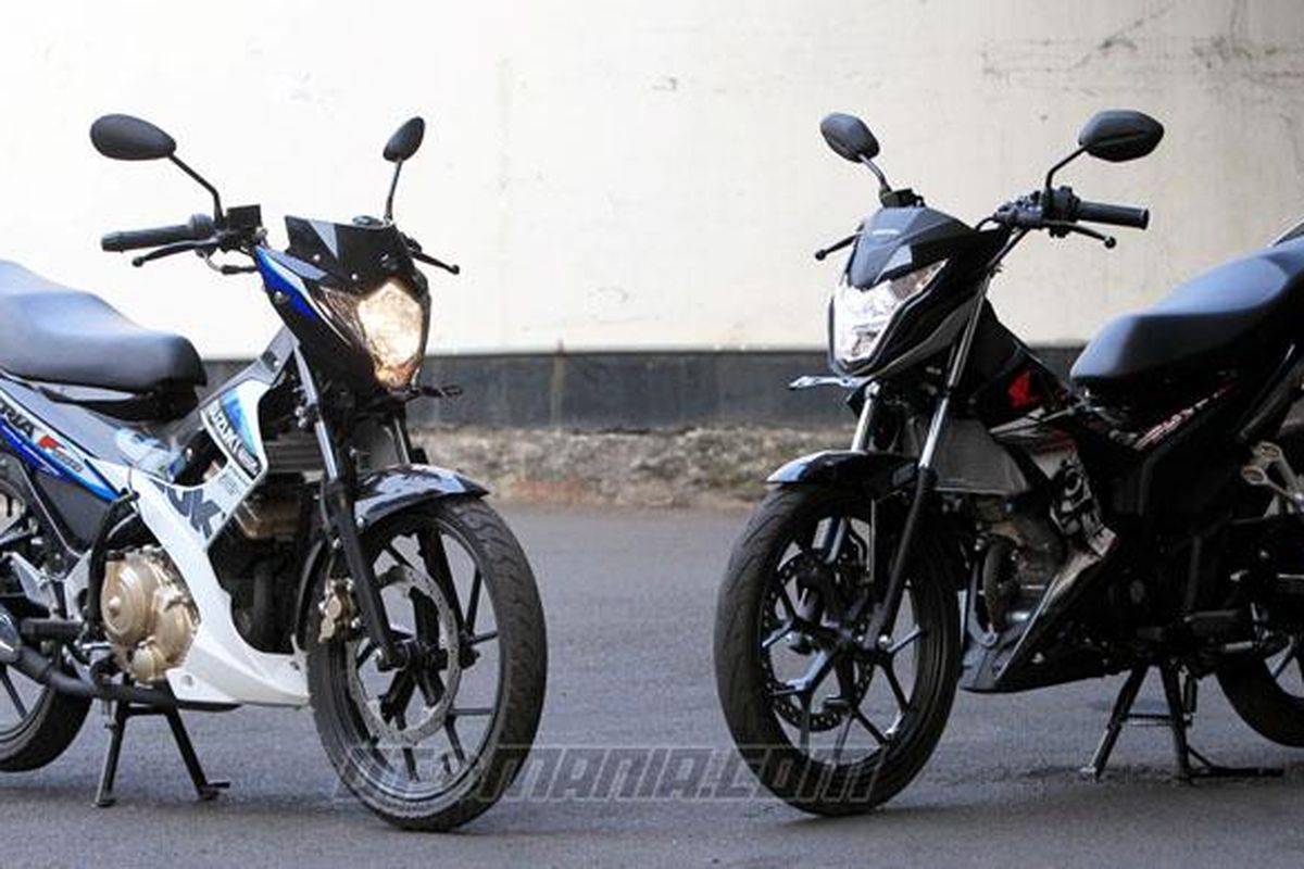 New Honda Sonic 150R dan Suzuki Satria FU 150 memiliki dimensi dan rupa yang hampir serupa.