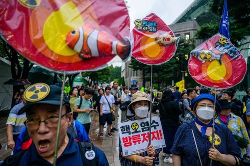 Protes Limbah PLTN Fukushima, Demonstran di Korea Selatan: Jepang Membunuh Lautan!