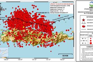 BMKG Catat 2.768 Gempa Susulan Terjadi di NTT Pasca-gempa M 7,7