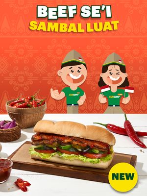 Menu baru Subway, Beef Se?i Sambal Lu?at.