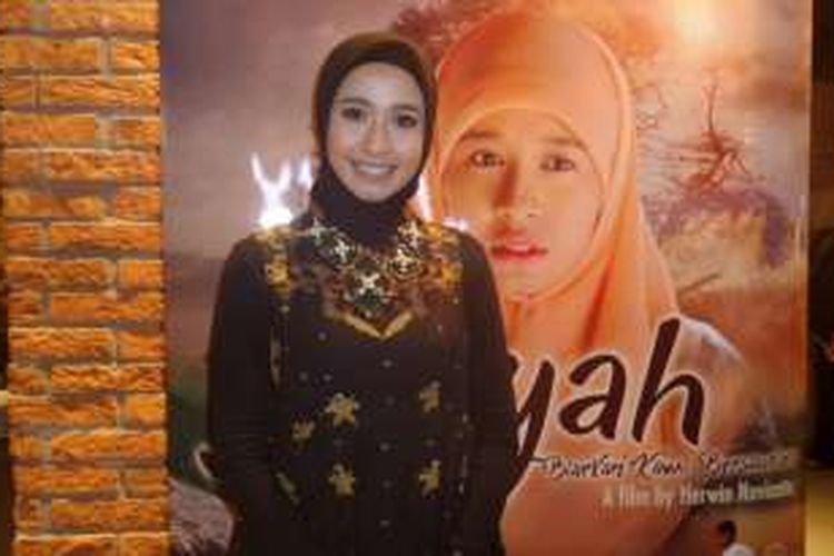 Laudya Cynthia Bella dalam gala premier film Aisyah di CGv Blitz Grand Indonesia, Jakarta Pusat, Senin (2/5/2016) malam.