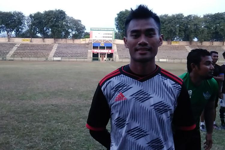 Romi Agustiawan selepas mengikuti seleksi di Stadion Petrokimia, Gresik, Rabu (9/8/2017) sore.