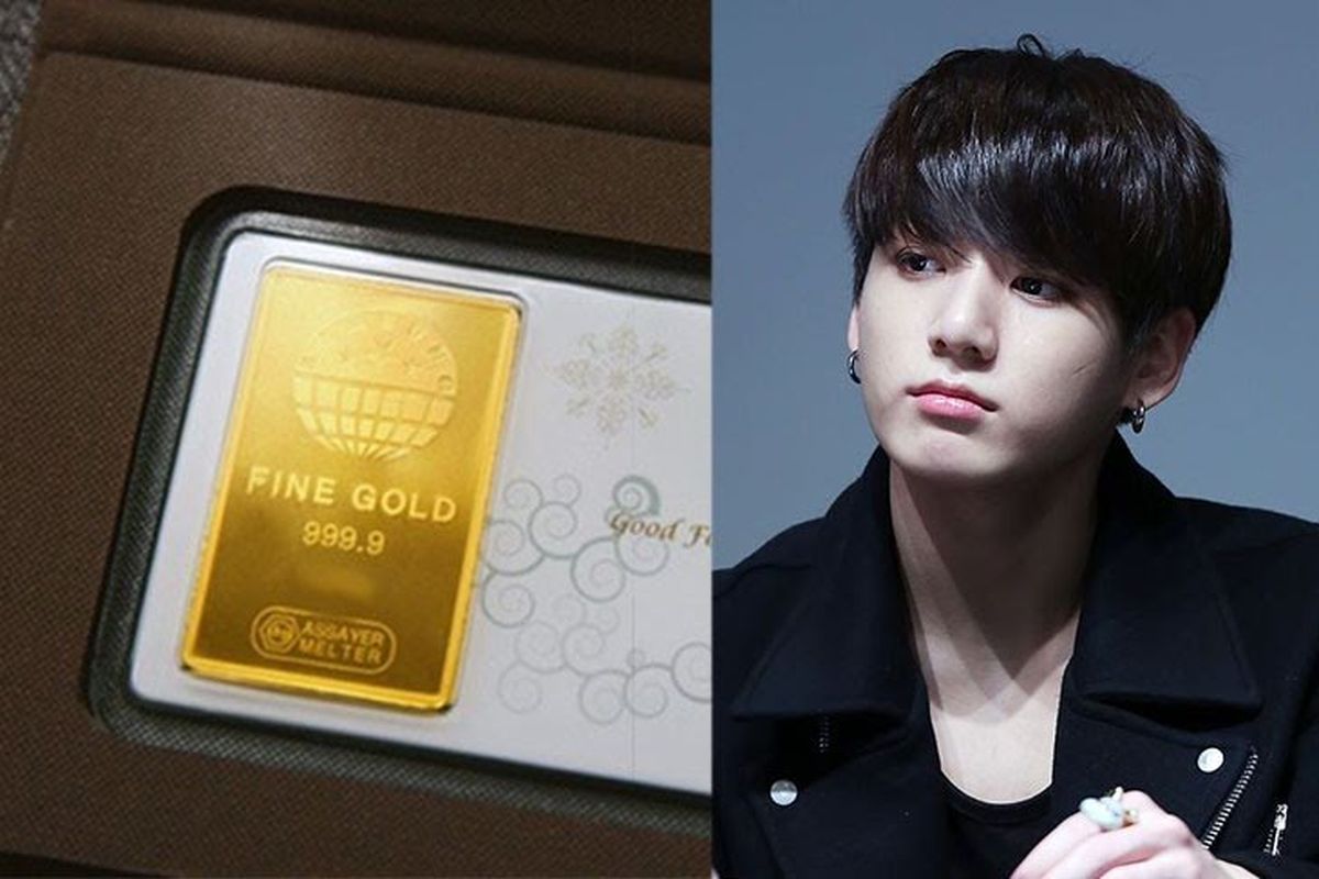 Jongkook BTS pernah mendapat hadiah emas batangan dari penggemar.