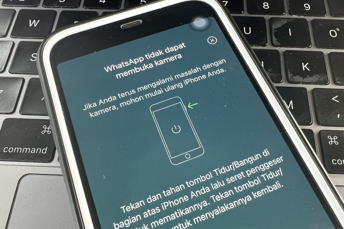 WhatsApp tidak dapat membuka kamera.